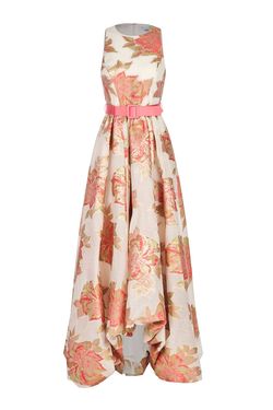 Style 1-2661646195-649 Kay Unger Pink Size 2 Belt Pockets High Low Straight Dress on Queenly