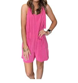 Style 1-2802472086-1691 Lovely Melody Hot Pink Size 16 Pockets Jumpsuit Dress on Queenly