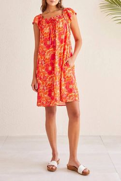 Style 1-2910484188-74 TRIBAL Orange Size 4 Mini Pattern Cocktail Dress on Queenly