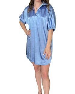 Style 1-3050985626-74 ADRIENNE Blue Size 4 Sleeves Mini High Neck Summer Cocktail Dress on Queenly