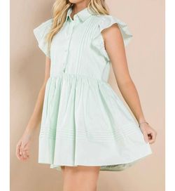 Style 1-3067856312-149 TCEC Green Size 12 Casual High Neck Cocktail Dress on Queenly