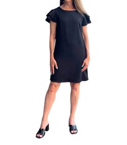 Style 1-3371100065-74 Ces Femme Black Size 4 Casual Summer Polyester Cocktail Dress on Queenly
