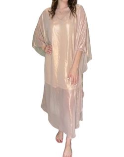 Style 1-3705579266-892 ADRIENNE Nude Size 8 V Neck Sleeves Straight Dress on Queenly