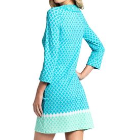 Style 1-3731950249-149 Cabana Life Blue Size 12 Summer Cocktail Dress on Queenly