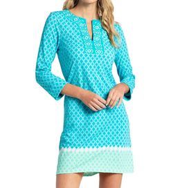 Style 1-3731950249-70 Cabana Life Blue Size 0 Pattern Summer Free Shipping Cocktail Dress on Queenly