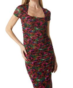 Style 1-3831172901-74 Misa Los Angeles Pink Size 4 1-3831172901-74 Spandex Floral Cocktail Dress on Queenly