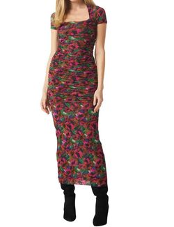 Style 1-3831172901-74 Misa Los Angeles Pink Size 4 1-3831172901-74 Spandex Floral Cocktail Dress on Queenly