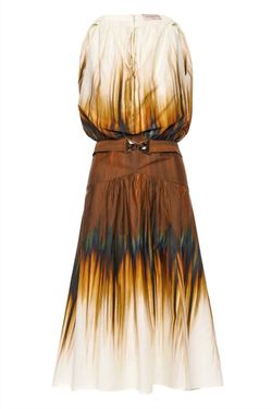 Style 1-3868691415-74 Silvia Tcherassi Brown Size 4 Polyester Cocktail Dress on Queenly