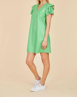 Style 1-439475316-74 DOLCE CABO Green Size 4 Free Shipping Tall Height Mini Sleeves Cocktail Dress on Queenly