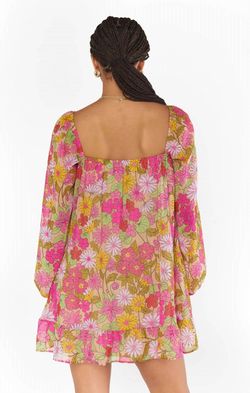 Style 1-588943462-149 Show Me Your Mumu Pink Size 12 Floral Plus Size Sleeves Cocktail Dress on Queenly