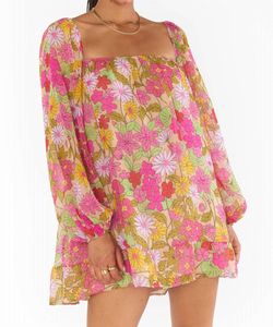 Style 1-588943462-149 Show Me Your Mumu Pink Size 12 Floral Plus Size Sleeves Cocktail Dress on Queenly