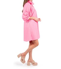 Style 1-664283997-14 Emily McCarthy Pink Size 0 Summer Polyester High Neck Cocktail Dress on Queenly
