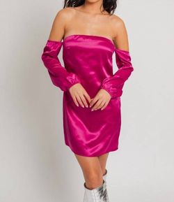 Style 1-2157129702-149 LE LIS Pink Size 12 Casual Sorority Magenta Sleeves Cocktail Dress on Queenly