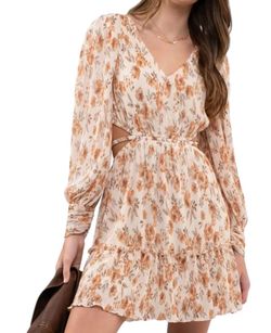 Style 1-2974049712-149 Blu Pepper Nude Size 12 Sleeves Mini V Neck Cocktail Dress on Queenly