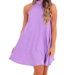 Style 1-241461556-1691 JADE BY JANE Purple Size 16 Halter Casual Cocktail Dress on Queenly