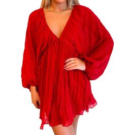 Style 1-1873316971-74 LE LIS Red Size 4 Casual Summer Polyester Cocktail Dress on Queenly