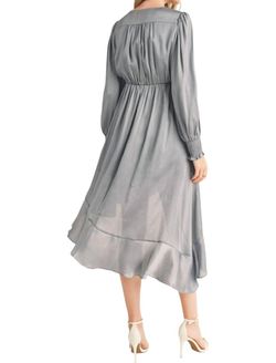 Style 1-3022493015-892 &merci Blue Size 8 Long Sleeve Polyester Cocktail Dress on Queenly