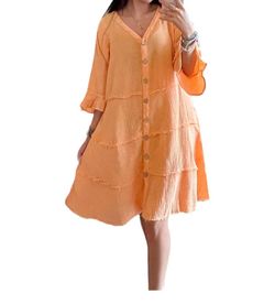 Style 1-4255914306-149 Easel Orange Size 12 Peach Plus Size Cocktail Dress on Queenly