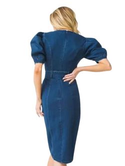 Style 1-2288175590-149 FLYING TOMATO Blue Size 12 Free Shipping Casual Cocktail Dress on Queenly