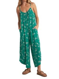 Style 1-605888502-70 Z Supply Green Size 0 Keyhole Pockets 1-605888502-70 Spandex Jumpsuit Dress on Queenly