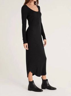 Style 1-552618498-70 Z Supply Black Size 0 1-552618498-70 Polyester Long Sleeve Cocktail Dress on Queenly