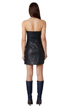 Style 1-2162144812-149 NIA Black Size 12 Tall Height Mini Free Shipping Strapless Polyester Cocktail Dress on Queenly