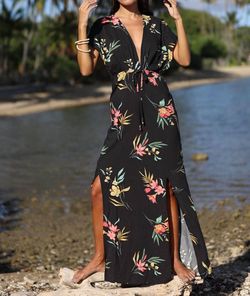 Style 1-192064287-74 XIX Palms Black Size 4 1-192064287-74 Free Shipping Straight Dress on Queenly