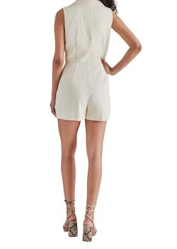 Style 1-306195501-149 STEVE MADDEN White Size 12 Engagement Polyester Jumpsuit Dress on Queenly