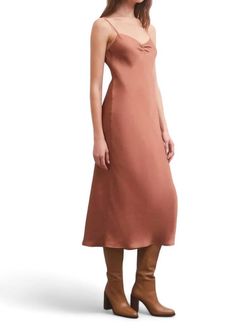 Style 1-2186347456-149 Z Supply Brown Size 12 Sweetheart Polyester Plus Size Cocktail Dress on Queenly