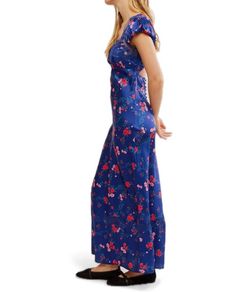 Style 1-514071463-149 Free People Blue Size 12 Sorority Free Shipping Cap Sleeve Cocktail Dress on Queenly