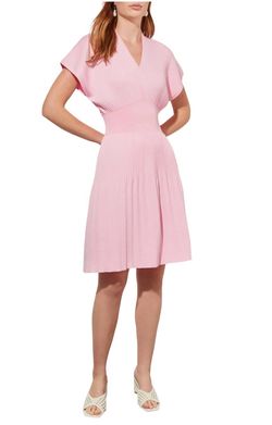 Style 1-2599142113-1691 MING WANG Pink Size 16 Sorority Free Shipping Cap Sleeve Mini Cocktail Dress on Queenly