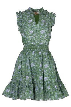 Style 1-1103072594-149 Anna Cate Green Size 12 Free Shipping Mini High Neck Floral Cocktail Dress on Queenly