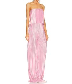 Style 1-3111706710-74 Amanda Uprichard Pink Size 4 1-3111706710-74 Polyester Jumpsuit Dress on Queenly