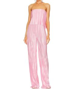 Style 1-3111706710-74 Amanda Uprichard Pink Size 4 1-3111706710-74 Polyester Jumpsuit Dress on Queenly