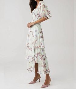 Style 1-1281529278-74 Amanda Uprichard Green Size 4 Print Floral Sheer Straight Dress on Queenly