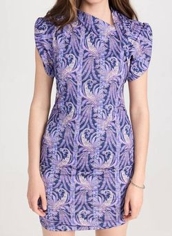 Style 1-592275029-149 ISABEL MARANT Purple Size 12 Summer Sleeves Plus Size Cocktail Dress on Queenly