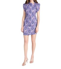 Style 1-592275029-149 ISABEL MARANT Purple Size 12 Mini Jersey 1-592275029-149 Sleeves Cocktail Dress on Queenly