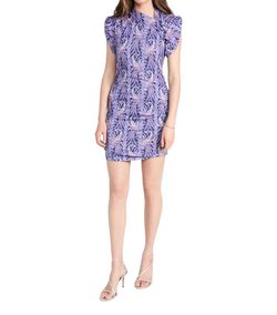 Style 1-592275029-74 ISABEL MARANT Purple Size 4 Free Shipping Mini Cocktail Dress on Queenly