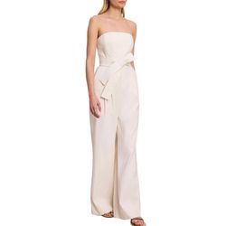 Style 1-4182543886-98 APIECE APART White Size 10 Belt Corset Jumpsuit Dress on Queenly