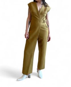 Style 1-301455983-649 RACHEL COMEY Yellow Size 2 Polyester Free Shipping Belt Floor Length Jumpsuit Dress on Queenly