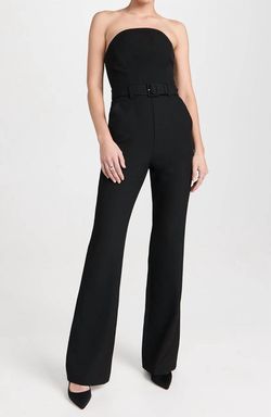 Style 1-3224878805-1901 A.L.C. Black Size 6 Pockets Jewelled Strapless Jumpsuit Dress on Queenly