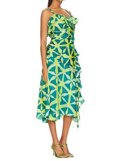 Style 1-306962169-649 Ulla Johnson Green Size 2 Silk Free Shipping 1-306962169-649 Cocktail Dress on Queenly