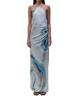 Style 1-1016851653-5 JONATHAN SIMKHAI Blue Size 0 Free Shipping Side Slit Polyester Cocktail Dress on Queenly