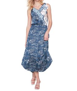 Style 1-1290521996-892 CHARLIE B Blue Size 8 Polyester Spandex Cocktail Dress on Queenly