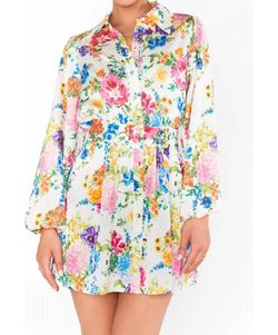 Style 1-1431131176-892 Show Me Your Mumu White Size 8 Floral Sleeves Cocktail Dress on Queenly