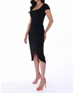 Style 1-1571598902-238 Frank Lyman Black Size 12 Polyester Fitted Sleeves Cocktail Dress on Queenly