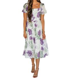 Style 1-1833354068-892 SUNDAYUP Purple Size 8 Free Shipping Print Cocktail Dress on Queenly