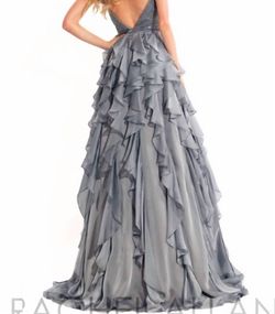 Style 1-2044976516-649 RACHEL ALLAN Gray Size 2 Floor Length A-line Dress on Queenly