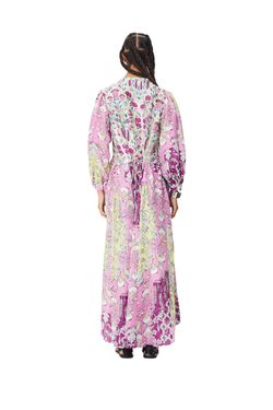 Style 1-2045221374-74 Maria Cher Pink Size 4 Long Sleeve Floral Sleeves 1-2045221374-74 Straight Dress on Queenly