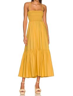 Style 1-2365899993-98 A.L.C. Yellow Size 10 Free Shipping Pockets Black Tie Straight Dress on Queenly